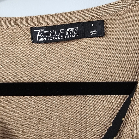 7th Avenue Tie-Neck Layered-Look Sweater - Picture 3 of 5